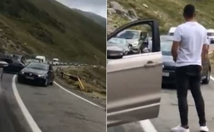 Doi șoferi s-au bătut pe Transfăgărașan. Unul era din vestul țării (video)