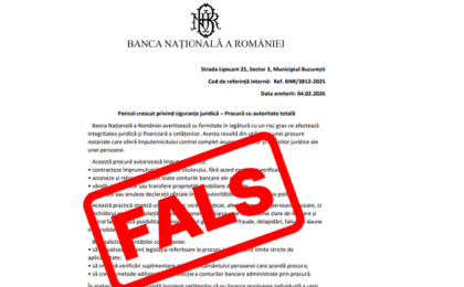 Atenție la documentul care circulă cu sigla BNR