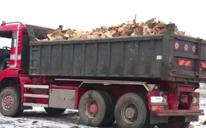 camion cu lemne