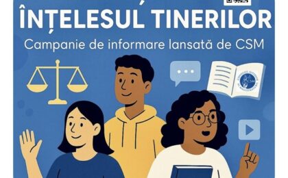 Campanie online de informare dedicată tinerilor despre funcționarea justiției, lansată de CSM