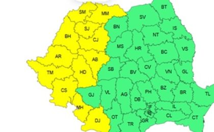 Caniculă până spre sfârșitul săptămânii, în vestul țării
