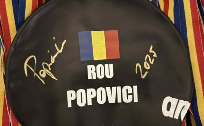 Casca lui David Popovici, licitată pentru Adriana, în Banat