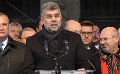 Președintele PSD, Marcel Ciolacu, a fost huiduit la Iași, de Ziua Unirii: ”Mulțumesc mult. Eu chiar vă iubesc!”