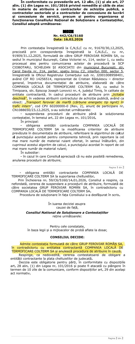 Exclusiv! Stocul de cărbune de la Colterm a scăzut sub cota critică. Risc major de a lăsa Timișoara fără agent termic și apă caldă