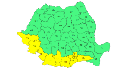 Județul Timiș se află, miercuri, sub cod galben de caniculă 2 cod galben canicula 1