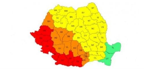 Meteorologii au prelungit avertizarea Cod roşu de caniculă în vestul ţării