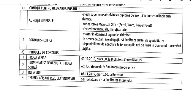 Lanțul slăbiciunilor într-o universitate din Timișoara: noi îți angajăm soția, tu îți ajuți șeful să-și umfle palmaresul