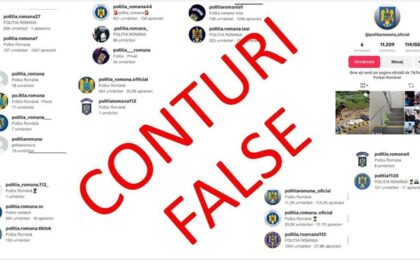 Sute de conturi false pe TikTok cu însemnele Poliției Române