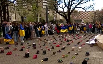 Manifestație în memoria copiilor uciși în războiului din Ucraina