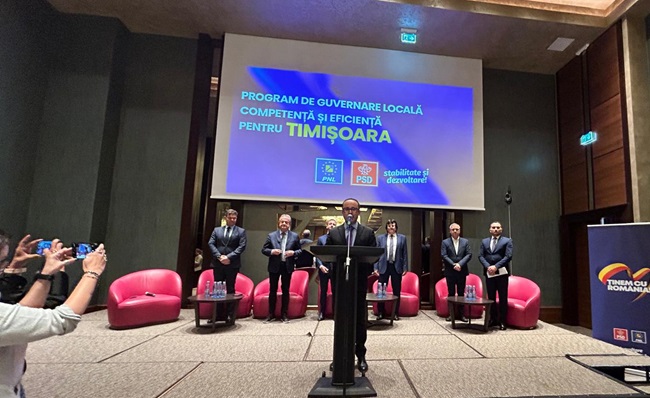 Nicolae Robu, candidatul PSD-PNL la Primăria Timișoara, și-a prezentat “Programul de guvernare locală competentă și eficientă” a orașului