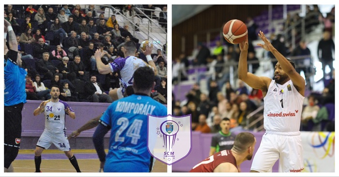 Cuplaj sportiv la sala "Constantin Jude": Poli – CSM Bucureşti (handbal), SCM Timişoara – CSM Târgu Mureş (baschet)
