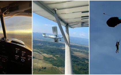 Cursuri de zbor şi salt cu paraşuta, la Aeroclubul Caransebeş. Gratuitate pentru tinerii cu vârste între 16 - 23 de ani