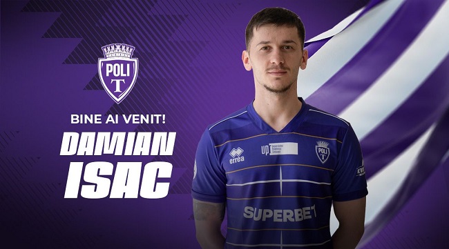 Damian Isac, în alb-violet. Noul jucător al Politehnicii Timişoara a fost internaţional U17, U19 și U21