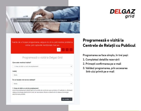 Programări online pentru clienţii Delgaz Grid care vor audienţe la Centrele de relații cu publicul