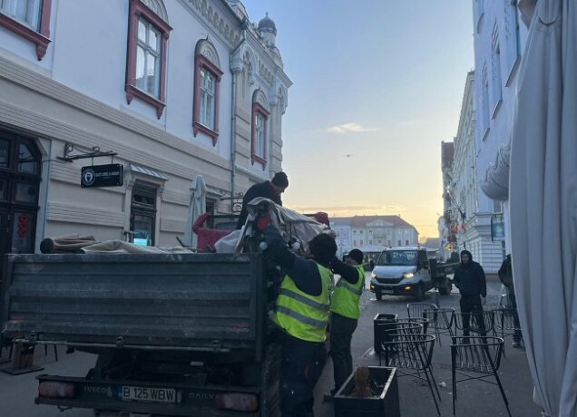 Noi terase desfiinţate în zona centrală a Timişoarei