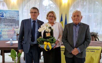 Diana Sarca, noul președinte al Sindicatului Independent al Învățământului Preuniversitar Timiș
