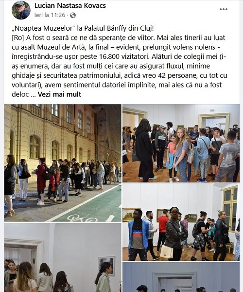16.800 de vizitatori la Cluj-Napoca și zero la Timișoara, în Noaptea Muzeelor, la muzeele de artă din cele două orașe