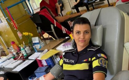 Peste 50 de polițiști au donat sânge la Centrul de Transfuzie Sanguină Timișoara