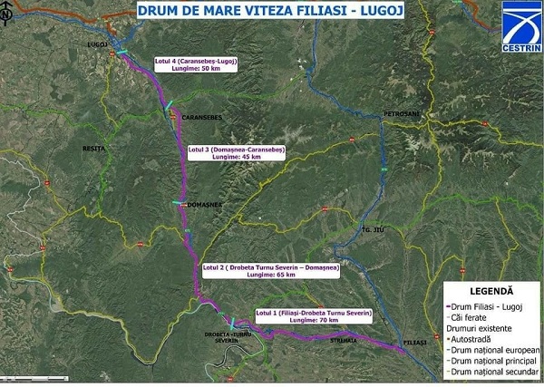 Contractul pentru proiectarea Lotului 3 al Drumului de mare viteză Filiași-Lugoj are câștigător