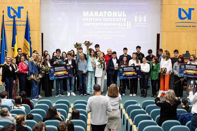 Trei echipe de elevi din Timiș s-au calificat la etapa națională a Maratonului pentru educație antreprenorială