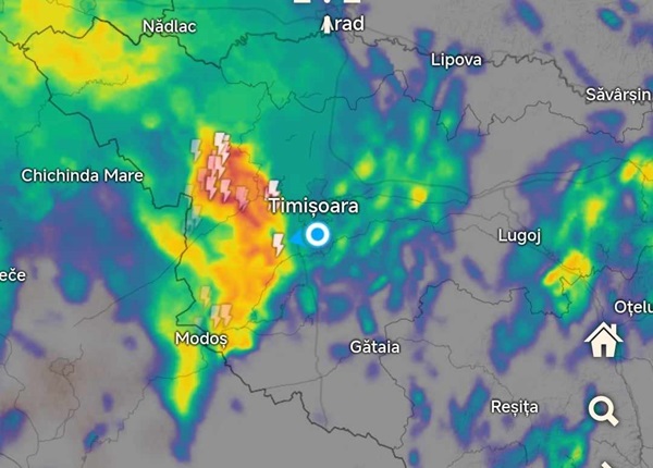 Ultima oră! Alertă de fenomene meteo periculoase în Timișoara și în județ