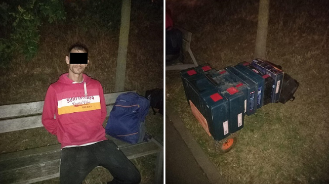 Furt în miez de noapte. Un timișorean a fost depistat de polițiștii locali cu un cărucior plin cu scule și obiecte de instalații