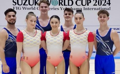 Gimnastică aerobică: România, medaliată cu argint în proba de trio, la Cupa Mondială de la Yokohama