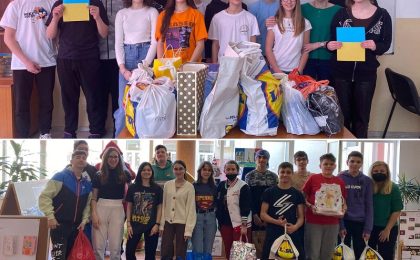 Elevii din Giroc au donat peste o sută de pachete pentru copiii refugiați din Ucraina
