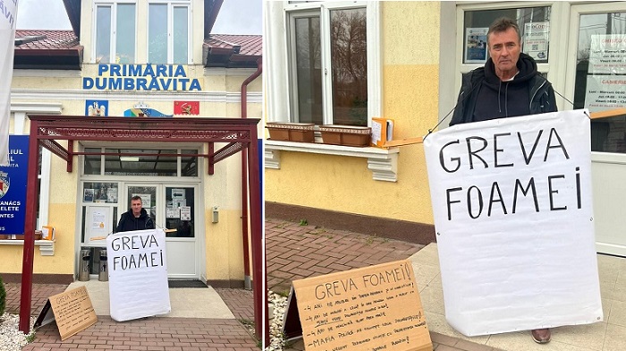 Un cetățean din Dumbrăvița a intrat în greva foamei pentru că nu este lăsat să își construiască legal o casă
