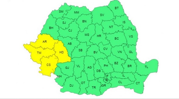 Cod galben de ploi, în Banat. Ce ne recomandă meteorologii 1 Cod galben de ploi, în Banat. Ce ne recomandă meteorologii0