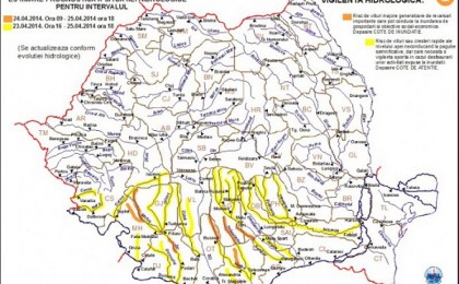 harta cod galben inundatii