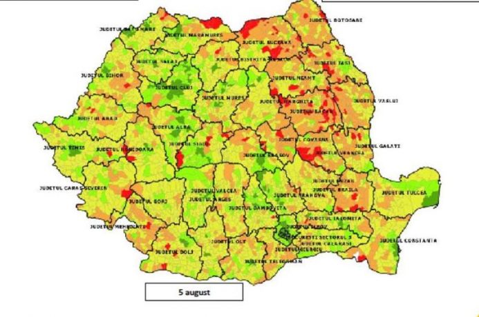 Harta vaccinării în România: Dumbrăvița pe primul loc, Giroc pe șase