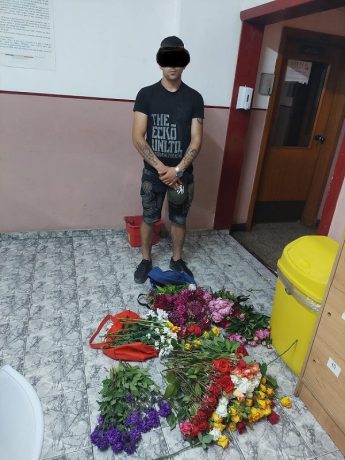 Peste 230 de fire de flori, furate de pe domeniul public. Hoțul a fost prins