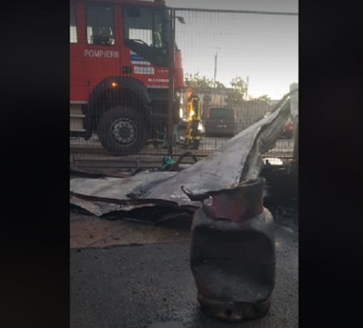 Incendiu urmat de explozia unei butelii într-o gheretă unde se preparau langoși, în vestul țării
