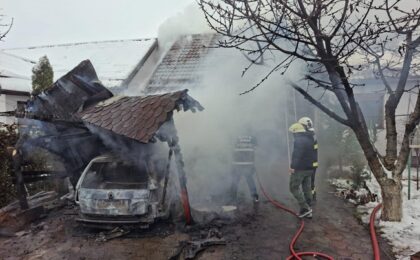 Incendiu violent la Giroc (foto)