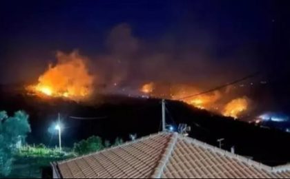 Incendiu uriaș în Grecia, pe a 2-a cea mai mare insulă, o localitate evacuată
