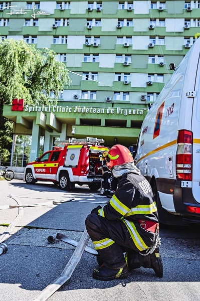 Incendiu la Spitalul Județean din Timișoara 