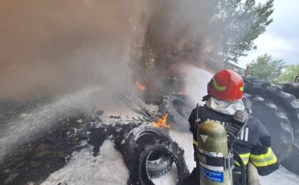 Incendiu puternic în Timișoara