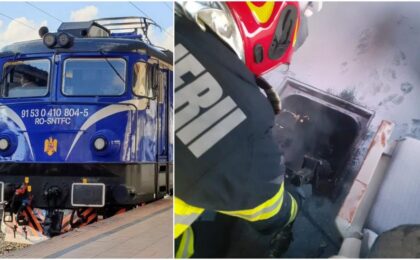 Un tren a luat foc în gară: 100 de călători s-au autoevacuat
