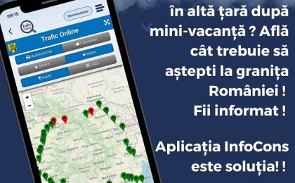 Timpii de aşteptare la punctele de trecere a frontierei din România se pot verifica prin intermediul aplicaţiei InfoCons