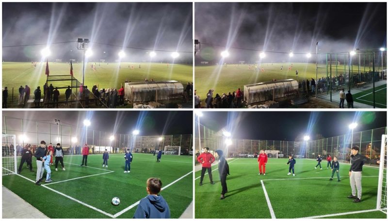Instalație nouă de nocturnă și un teren sintetic, inaugurate la Giroc