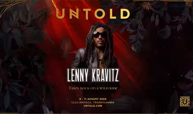 Lenny Kravitz la UNTOLD 2024. Legendarul artist va avea un show unic pe scena principală a festivalului de la Cluj-Napoca
