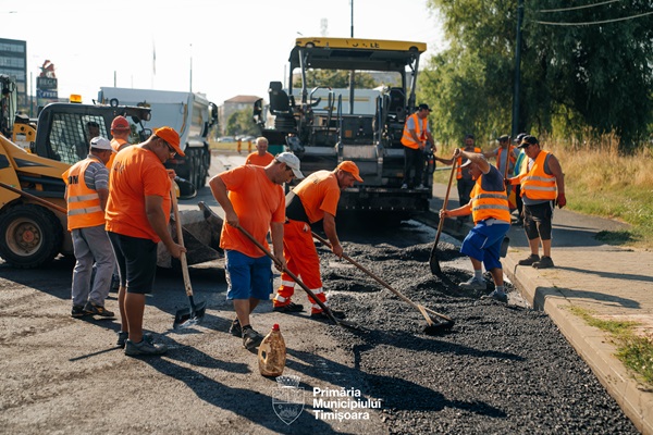 Principalele lucrări de reparații ale bulevardelor din Timișoara avansează. Foto