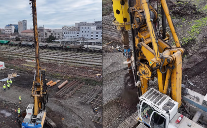 Ample lucrări pe șantierul de modernizare feroviară de pe Lotul 3 Timișoara Est - Ronaț