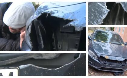 O haită de câini a distrus patru autoturisme parcate. Pagubele sunt estimate la mii de euro