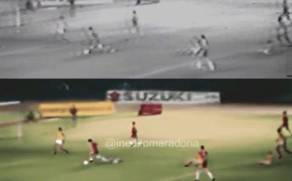 Au fost restaurate imaginile golului pe care Maradona îl considera cel mai frumos din cariera sa / ”Când am împins mingea în plasă, erau toți culcați la pământ, în linie” / Înregistrarea a fost găsită în 2013 și a fost restaurată timp de 3 luni (video)