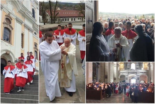 Înviere printre mii de credincioși, la Basilica Maria Radna
