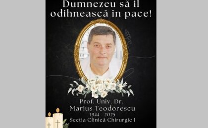 Ne-a părăsit Prof. univ. dr. Marius Teodorescu, unul dintre cei mai apreciaţi chirurgi din Timişoara