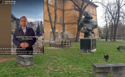Un monument dedicat victimelor din Decembrie 1989 a devenit loc de picnic, în timp ce Fritz ne anunță că ține vie amintirea Revoluției