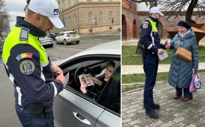 Mărțișoare de la polițiști și Auto Club Rally, la Timișoara